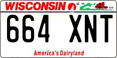 WI license plate 664XNT