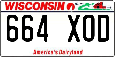 WI license plate 664XOD