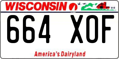 WI license plate 664XOF