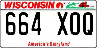 WI license plate 664XOQ