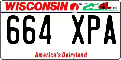 WI license plate 664XPA