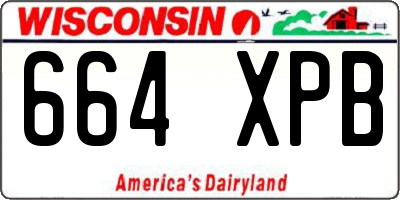 WI license plate 664XPB