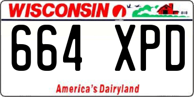 WI license plate 664XPD