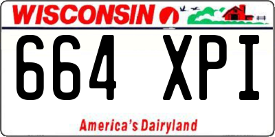 WI license plate 664XPI