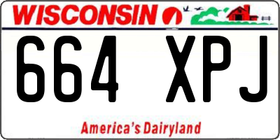 WI license plate 664XPJ