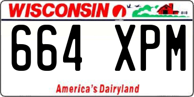 WI license plate 664XPM