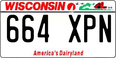 WI license plate 664XPN