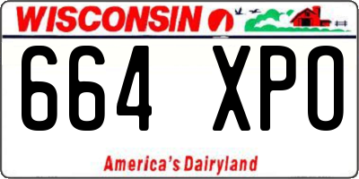 WI license plate 664XPO