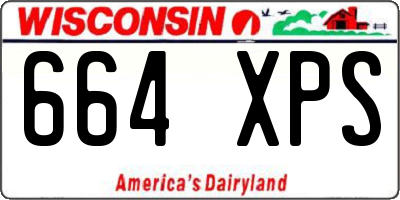 WI license plate 664XPS