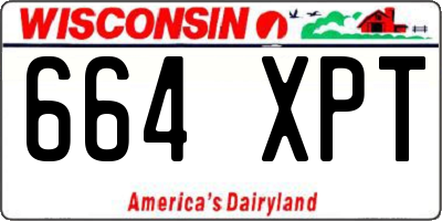 WI license plate 664XPT