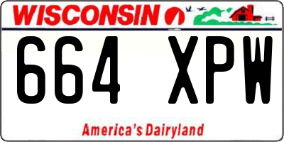 WI license plate 664XPW