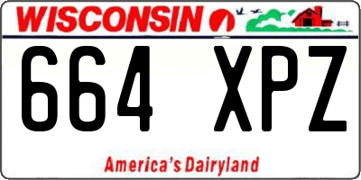 WI license plate 664XPZ