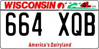 WI license plate 664XQB