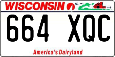 WI license plate 664XQC