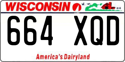 WI license plate 664XQD