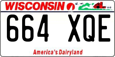 WI license plate 664XQE
