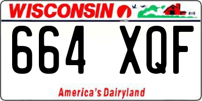 WI license plate 664XQF