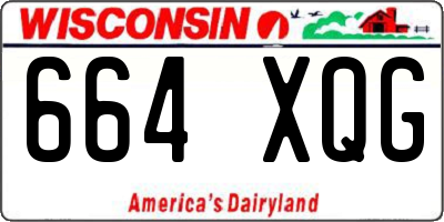 WI license plate 664XQG