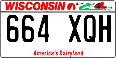 WI license plate 664XQH