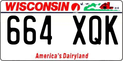 WI license plate 664XQK