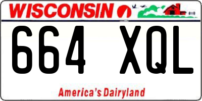 WI license plate 664XQL