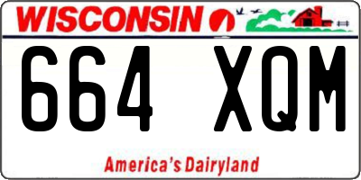 WI license plate 664XQM