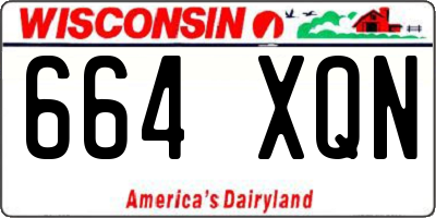 WI license plate 664XQN