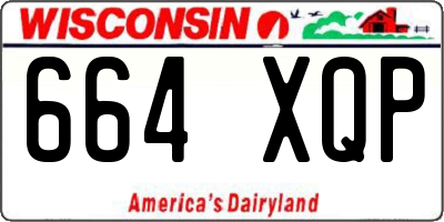 WI license plate 664XQP