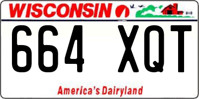 WI license plate 664XQT