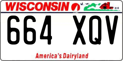 WI license plate 664XQV