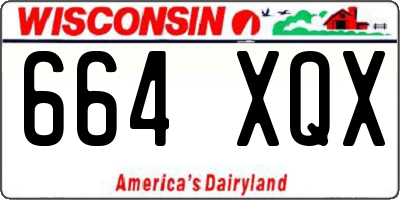 WI license plate 664XQX