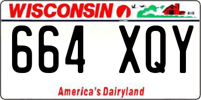 WI license plate 664XQY