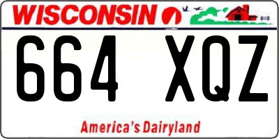 WI license plate 664XQZ