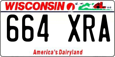 WI license plate 664XRA