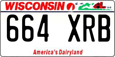 WI license plate 664XRB
