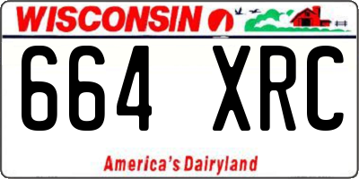 WI license plate 664XRC