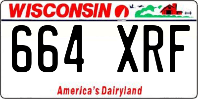 WI license plate 664XRF