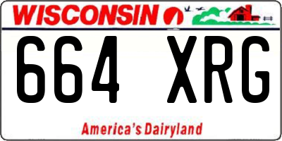 WI license plate 664XRG