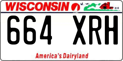 WI license plate 664XRH