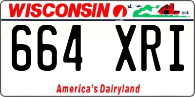 WI license plate 664XRI