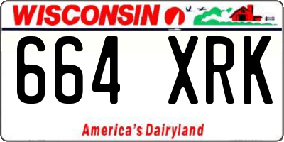 WI license plate 664XRK