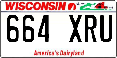 WI license plate 664XRU