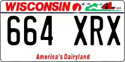 WI license plate 664XRX