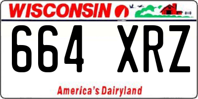 WI license plate 664XRZ
