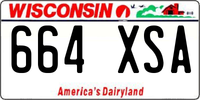 WI license plate 664XSA
