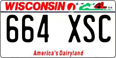 WI license plate 664XSC