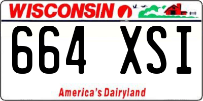 WI license plate 664XSI