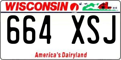 WI license plate 664XSJ