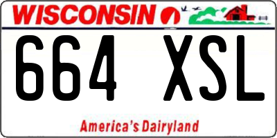 WI license plate 664XSL