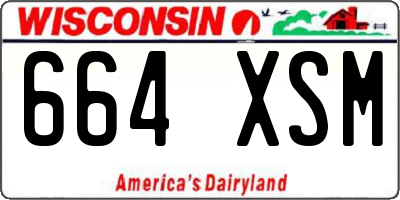 WI license plate 664XSM